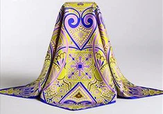 New Custom Design Square Digital Print Silk Scarf 90 * 90